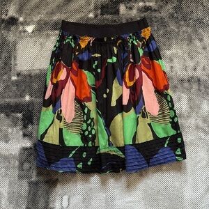 Vivienne Tam Multicolor Print Stretch waist Skirt✨ Sz 6 S/M